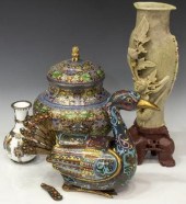 (LOT) CHINESE CLOISONNE ENAMEL
