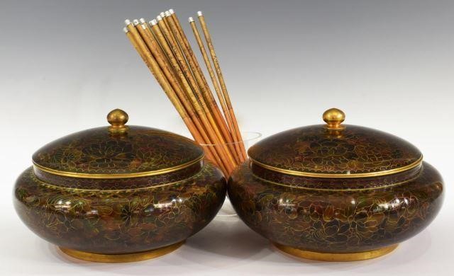 (LOT) CHINESE CLOISONNE ENAMEL