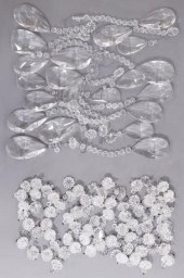 (LOT) CRYSTAL CHANDELIER PENDA