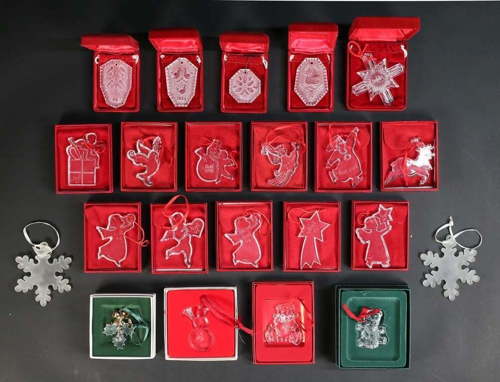 LOT CRYSTAL CHRISTMAS ORNAMENTS