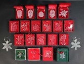 LOT CRYSTAL CHRISTMAS ORNAMENT