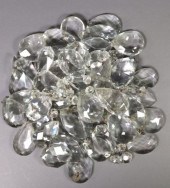 (LOT) CRYSTAL FACETED CHANDELI