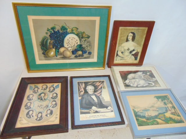 LOT CURRIER & IVES PRINTS, INCLUDES