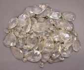 (LOT) CUT CRYSTAL TEARDROP CHA