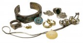 (LOT) ESTATE 14KT GOLD & STERL