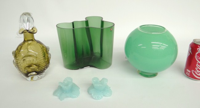 Lot five pcs. including signed