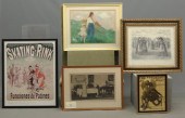 Lot five pieces including prin