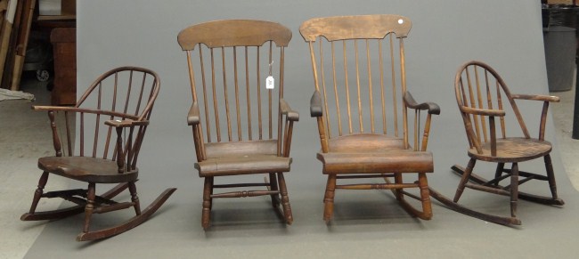 Lot four various 19th c. rocking