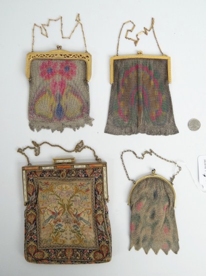 Lot four vintage purses including