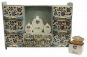 (LOT) FRENCH CERAMIC & WOOD SP