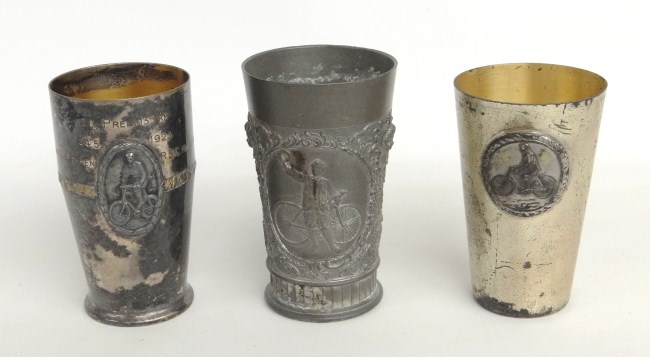 Lot: German Pewter glass and silver