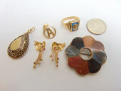 LOT GOLD JEWELRY, 5PCS TO INCL