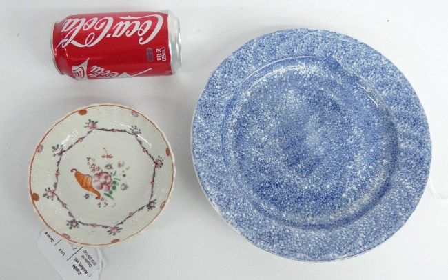 Lot including 18th c. export dish 5