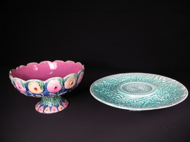 Lot including a Majolica pottery