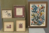 Lot including oil on panel flo