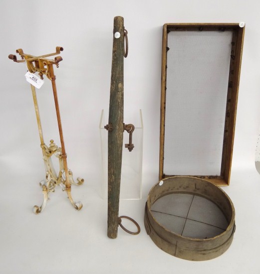 Lot including plant stand base