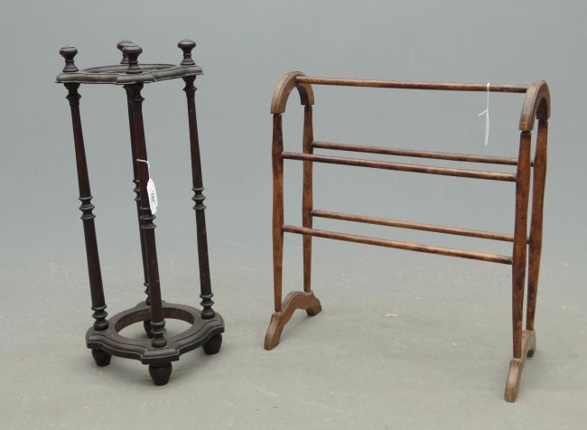 Lot including towel rack and