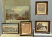 Lot including Victorian walnut