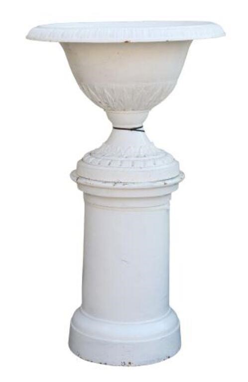(LOT) LARGE WHITE-PAINTED CAST IRON
