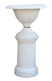 (LOT) LARGE WHITE-PAINTED CAST