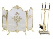 (LOT) LOUIS XV STYLE BRASS & M