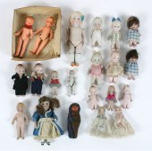 Lot miniature dolls; celluloid