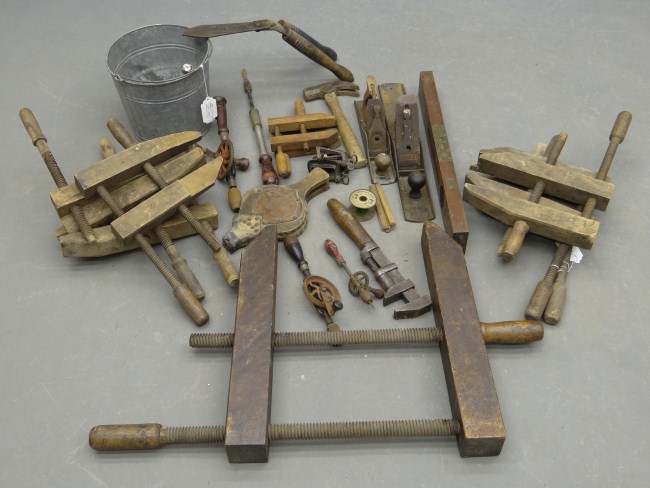 Lot misc. early wood planes bellows