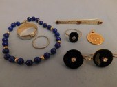 LOT MISCELLANEOUS GOLD JEWELRY