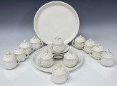 (LOT) MOTTAHEDEH CREAMWARE POT