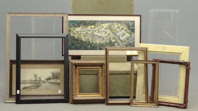 Lot nine misc. frames (one print).