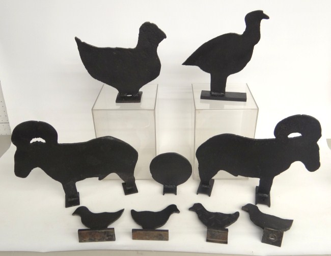 Lot nine various iron carnival
