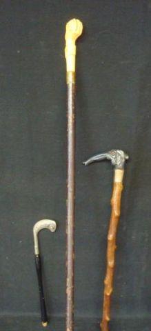 Lot of 1 Cane along with 2 Handles.