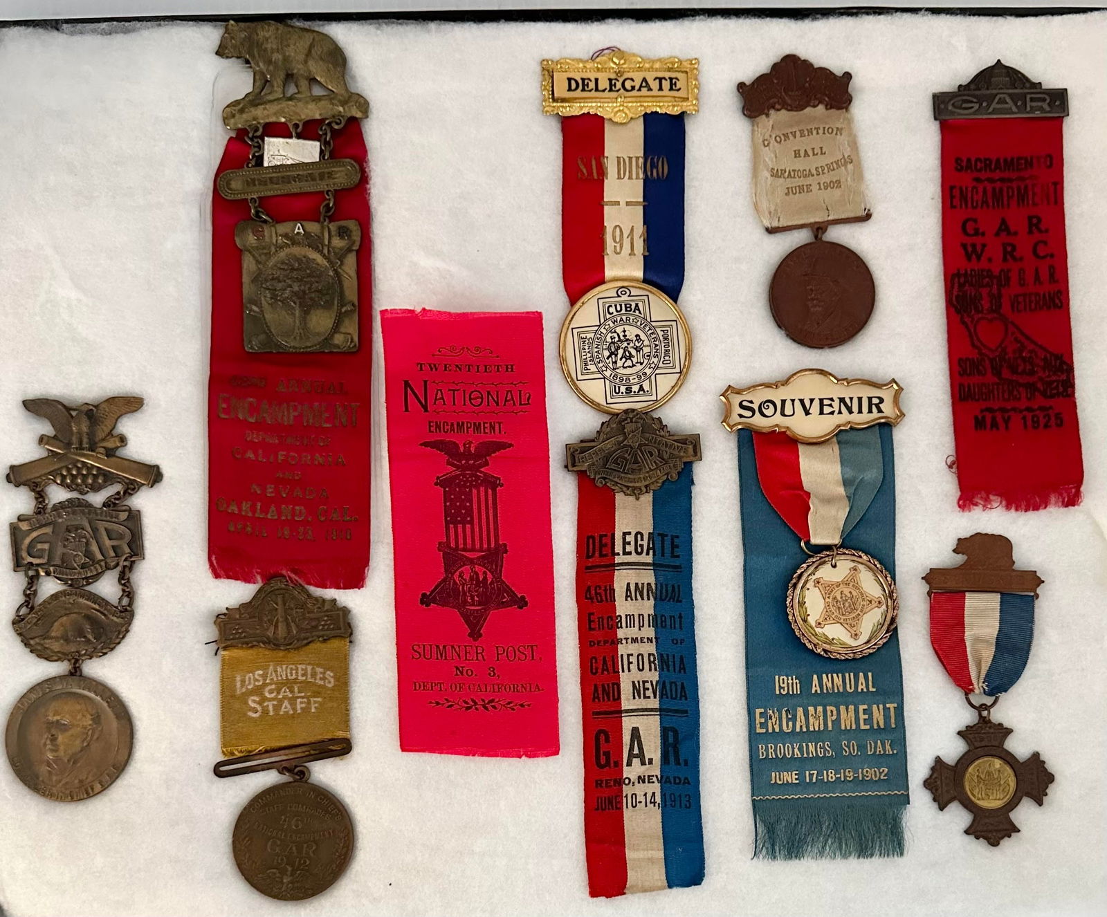 LOT OF 10 ANTIQUE CALIFORNIA NEVADA