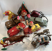 LOT OF 10 ANTIQUE VINTAGE TOYS