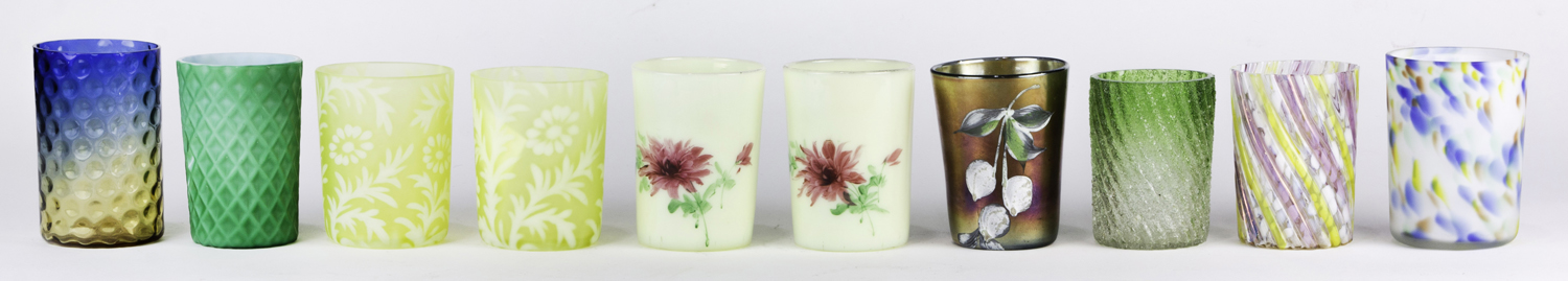 (LOT OF 10) ASSORTED ART GLASS