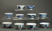 (LOT OF 10) CHINESE BLUE AND W
