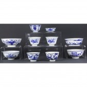 (LOT OF 10) CHINESE BLUE AND W