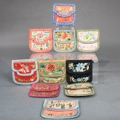 (LOT OF 10) CHINESE EMBROIDERE