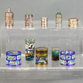(LOT OF 10) CHINESE ENAMELED O