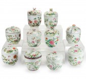 (LOT OF 10) CHINESE FAMILLE RO