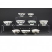 (LOT OF 10) CHINESE FAMILLE RO