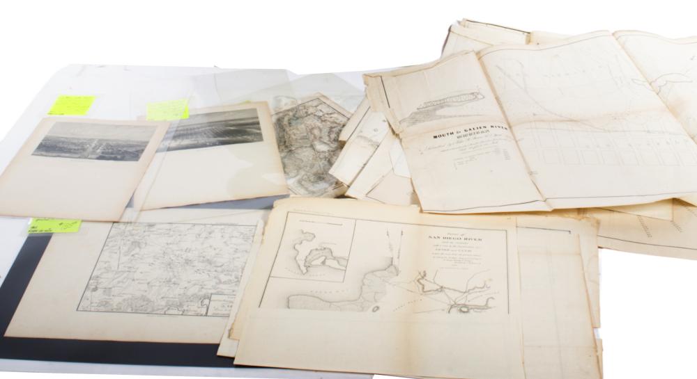 LOT OF 10 HISTORICAL MAPS AND