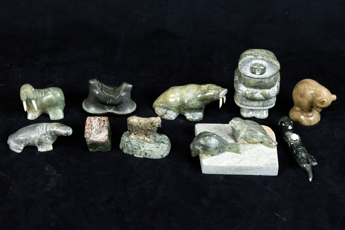 (LOT OF 10) INUIT SOAPSTONE