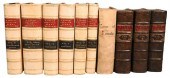 LOT OF 10 LEATHER BOUND BOOKSL