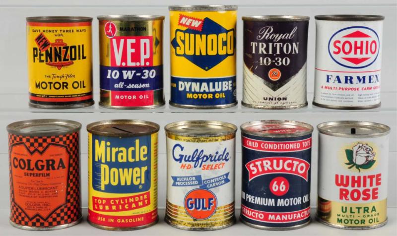 Lot of 10: Miniature Oil Can