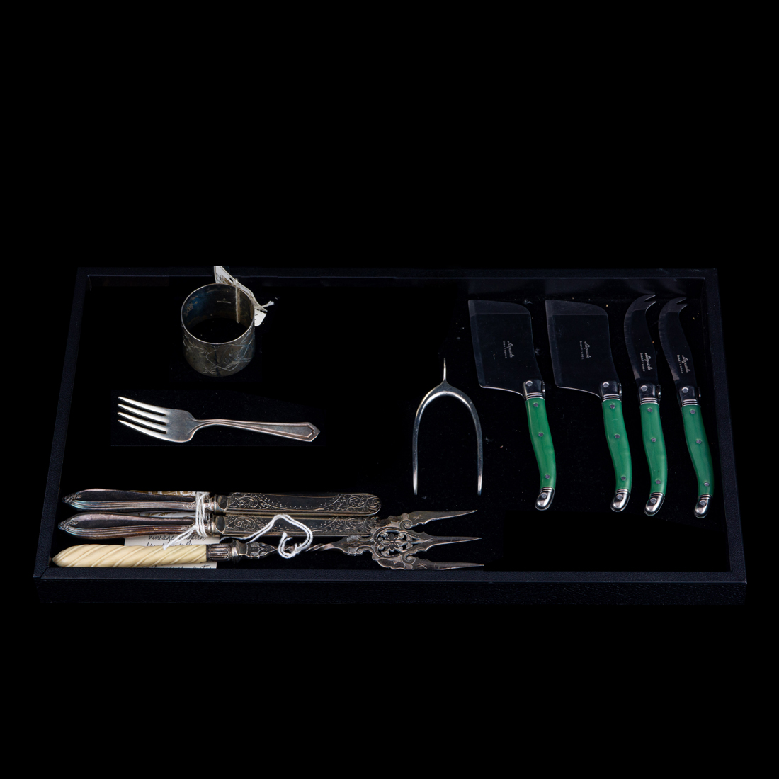 (LOT OF 10) MOSTLY FORKS AND KNIVES
