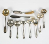 Lot of 10 sterling items: 19th