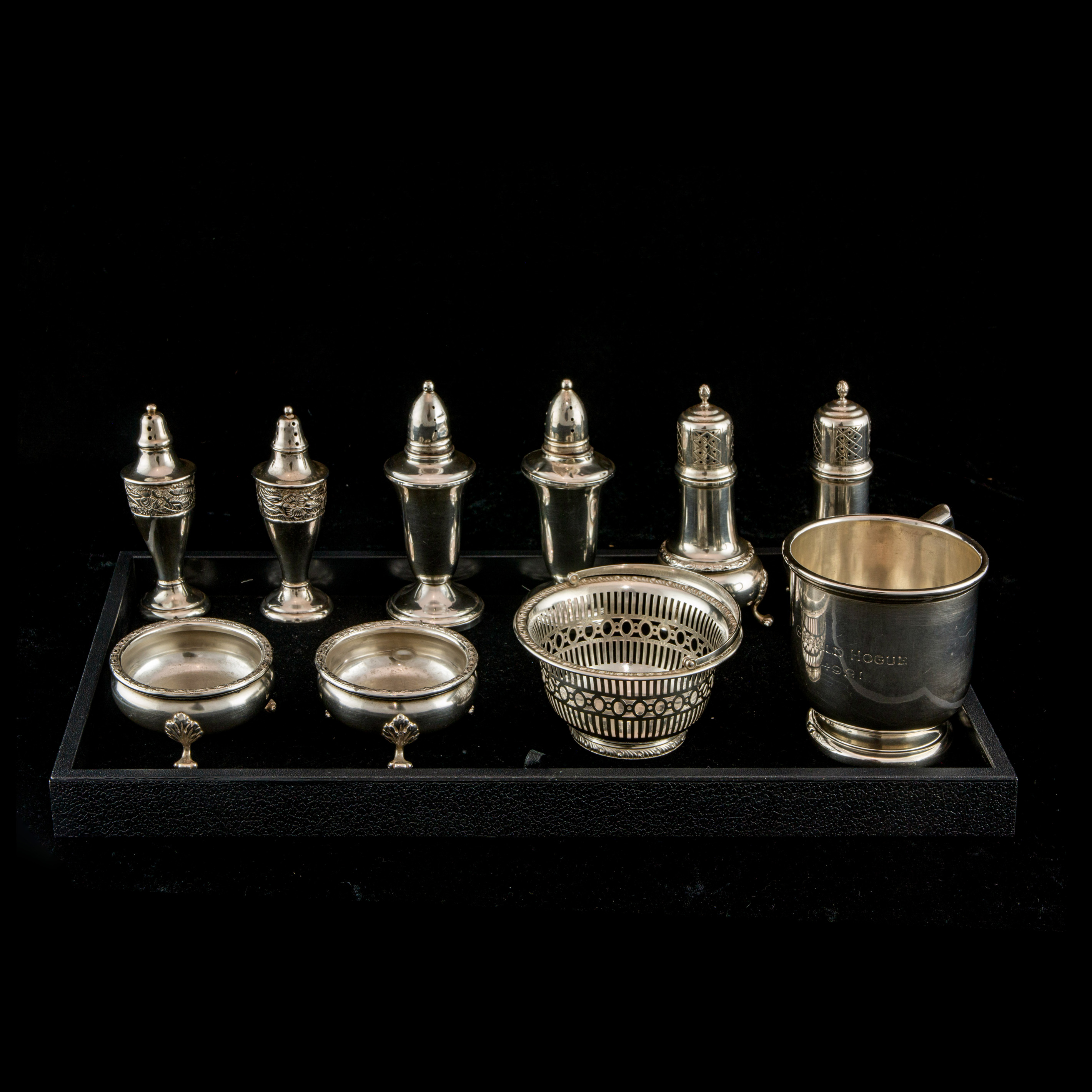 (LOT OF 10) STERLING TABLE