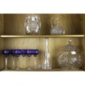 (LOT OF 10) TWO SHELVES OF CUT