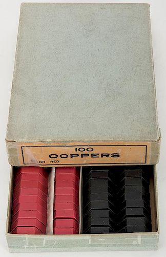 LOT OF 100 FARO COPPERS.Lot of